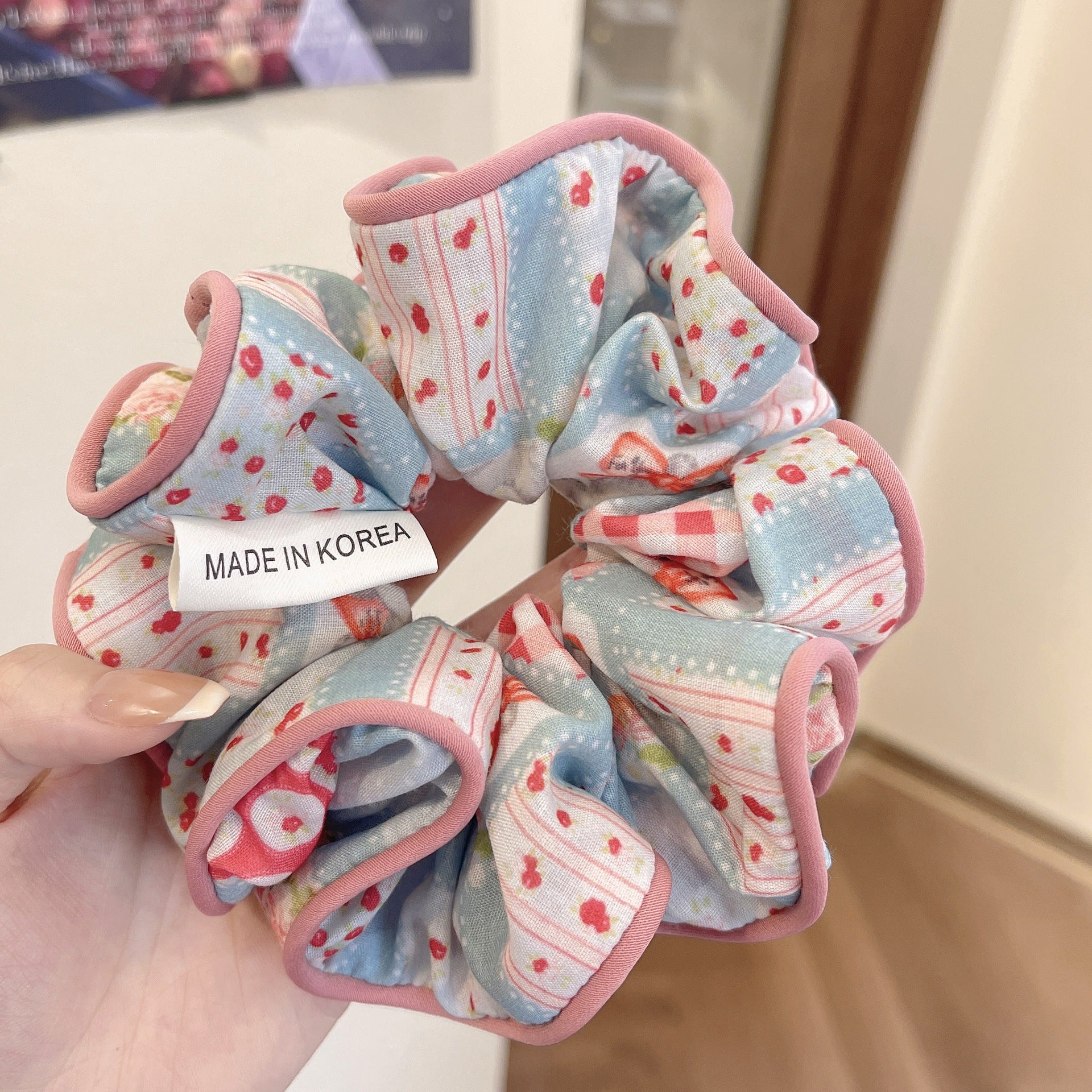 Wholesale Fabric Floral Large Intestine Hair Ties
